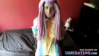 Hot Teen In Unicorn Pajamas Get A Nice Fuck