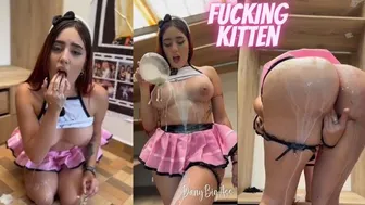 Kitten With Perfect Tits Is Hungry And Wants Milk, Milk And More Milk…