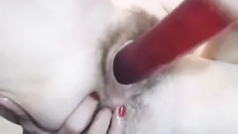 Girl Play With Hairy Holes