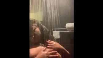 Ebony Shower Tease