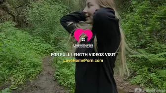 Girlfriend Gets A Facial In The Woods