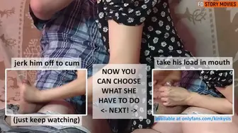 Interactive Porn - Ep. 1 Last Choice: Help Stepbro Cum With Stepsis Hands Or Let Him Cum Inside