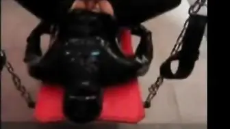 Fucking Latex Slave With A Strapon