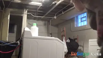 Doing The Laundry Naked In A Shared Basement (You Can Hear My Neighbors!)