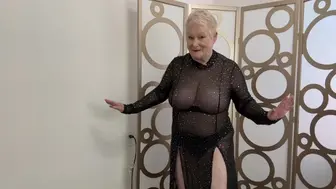 Sexy Gilf Does A Glittery Transparent Dress Try On Haul