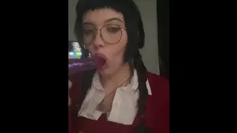 School Girl Nerd Gives You A Bj;)