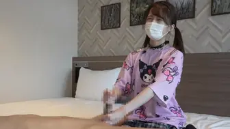 Japanese Girls Wearing Yami Kawaii Clothes Gives A Guy A Face Sitting And Handjob