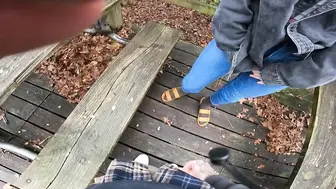 Handjob In Public Park Makes Me Cum