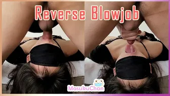 Reverse Sucking My Cock On The Bed With Eyes Covered! Amazing Blowjob