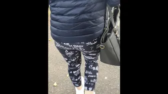 Step Mom Pulled Out Leggings On Public Street Fucking Step Son Behind The Tree