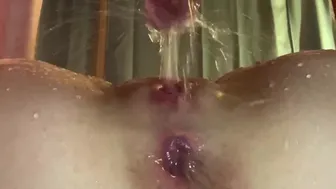 Tight Shaved Squirting Pussy Gets A Deep Creampie From A Big Cock