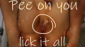 Pee On Your Display, Face And Tongue. Pissing. Golden Shower Kinky Dove