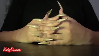 Sharp Long Nails Tapping Flicking