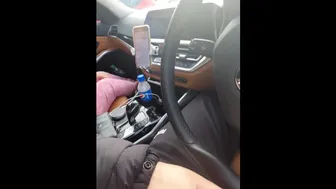 Step Mom Risky Handjob In The Car Wash Make Step Son Cock Ejaculate On Steering Wheel