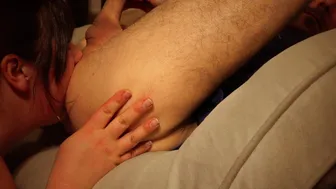 Older Stepsister Demands To Deepthroat His Cock Eat Ass Then Milks His Cum On Her Hands To Eats It