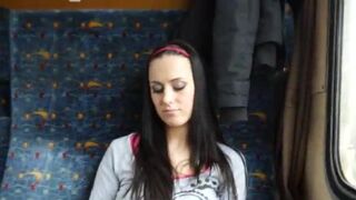 Beautiful Czech Girl Paid For Blowjob And Facial In The Train