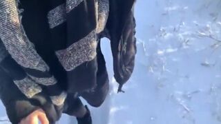 Outdoor Winter Fuck Pov