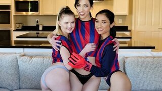 Diana Grace, Avery Black, Coco Lovelock - Thanking Our Coach As A Team (Teen, Blowjob, Asian, Brunette, Natural Tits, All Sex)