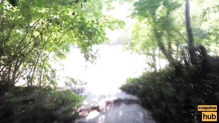 [4K] Outdoor Blowjob And Cumshot By The River