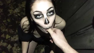 Scary Makeup Helps Make This Girl Even Hotter As We Get To See Her Take Cock