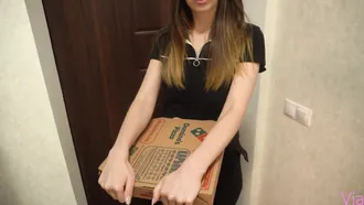 Pizza Girl Via Hub Gets Fucked By This Dude's Colossal Cock In A Sideways Position