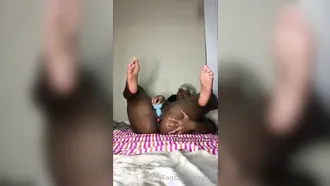 Crybae Raising Her Chubby Legs While Masturbating Like Crazy For The Camera