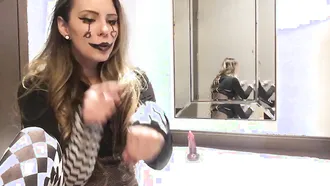 Mime Fetish Video In Which A Horny Girl In A Goofy Costume Rides A Dildo