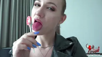 Cosplaying As The Terminator While Showing Off Her Licking And Sucking Skills