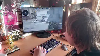 Russian Dude Is Playing Video Games Before Getting It With A Hot Teen Babe