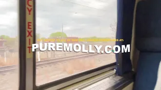 Molly Pills Gets On The Train With Her Lover To Make An Amateur Sex Tape