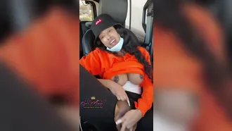 Hot Bitch In A Sexy Hat Is Fully Prepared To Orgasm At The Local Drive Through