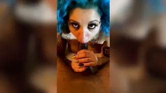 Clown Esque Hottie Spanishbarbiie Is Going To Deepthroat A Gorgeous Penis