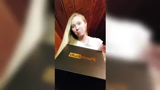 Barbi Blu Just Received A Gift From Porn Hub So She Is Opening The Box On Camera