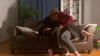 Aesthetically Passionate Sex For A Hot Sophisticated Couple On The Couch