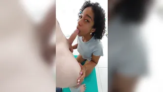 Frizzy Haired Latina From Colombia Is Going To Taste Fine Cocks Right Here