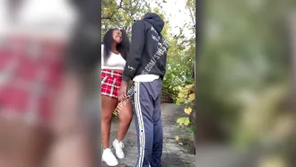 Sweet Monae Gets Her Tight Ass Drilled In Public By A Big Black Cock