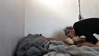 Morning Blowjob Makes Him Happy So She Does It Every Day. Hd Video