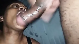 Dirty Ebony Wife Gets Her Mouth And Throat Fucked Balls Deep