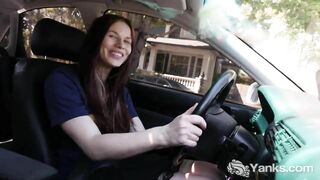 Hot Matilda Masturbating While Driving