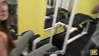 Hunt4K. Spontaneous Pickup In The Gym Causes Passionate