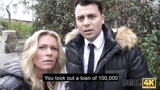 Debt4K Long-Haired Blonde Brings The Debt Collector Home For Copulation