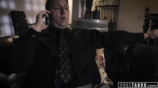 Pure Taboo Evelyn Claire Tempts Shady Reporter By Begging For His Cock