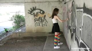 Teen Gets Fucked Hard Over Graffiti