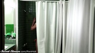 Stepmom Waits For Son In The Shower