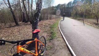 Bike Ride Ended With Hard Sex In The Woods With A New Acquaintance 4K