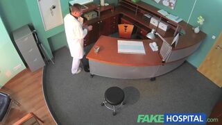 Fakehospital Sexy Patient Bent Over The Receptionists Desk And Fucked Hard