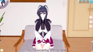 3D/Anime/Hentai. High School Dxd: Akeno Himejima And Issei Having Fun In The Living Room