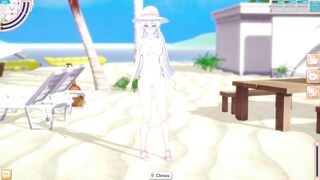 3D/Anime/Hentai: Shy Hot Girl Gets Fucked On The Beach In Her Bikini