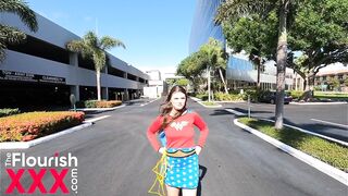 Wonder Woman Catches Her Cheating Man And Gets Creampied - Anastasia Rose