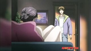 Hentai Pros - Milf Is Masturbating When Her Stepson Walks In And Helps Her & Has A Gangbang Later On